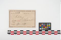 Etikett zu Eisenantennendolch (NHMW-PRAE-025326)